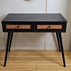 Bàn trang điểm 2 ngăn kéo, mây đan caro tự nhiên - Tigadecor - Ảnh 5