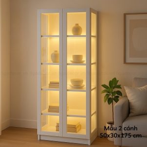 Tủ trưng bày 3 mặt kính | Tủ trang trí | Tủ kính trưng bày đẹp
