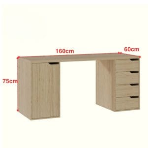 Bàn ikea cao cấp gỗ mdf dày 35li | Bàn ikea 2 tủ | Bàn ikea 1 tủ - Ảnh 8