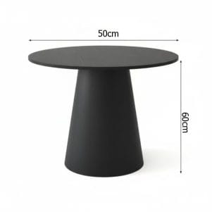 Bàn tròn decor mặt gỗ/đá đường kính 50cm – TIGA0048 - Ảnh 7