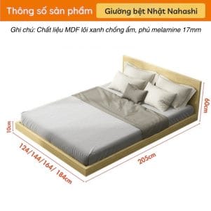 Giường ngủ bệt kiểu Nhật Nahashi - Tiga0071 - Ảnh 6