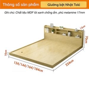 Giường ngủ bệt kiểu Nhật Toki - Tiga0073 - Ảnh 6