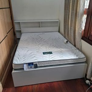 Giường ngủ gỗ MDF có kệ đầu giường mở rộng Sakara - Tiga0083 - Ảnh 4