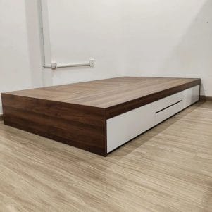 Giường ngủ gỗ MDF kết hợp tủ đựng đồ nhiều ngăn - Tiga0087 - Ảnh 3