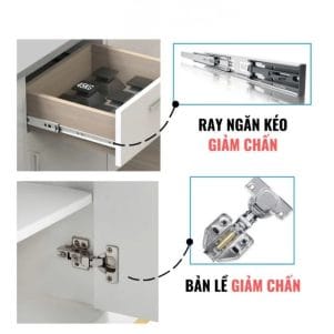 Giường ngủ gỗ MDF kết hợp tủ đựng đồ nhiều ngăn - Tiga0087 - Ảnh 5