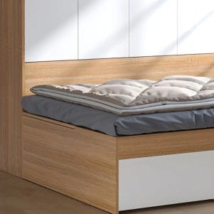 Giường ngủ gỗ nhiều ngăn liền tủ dài - Tiga0094 - Ảnh 3