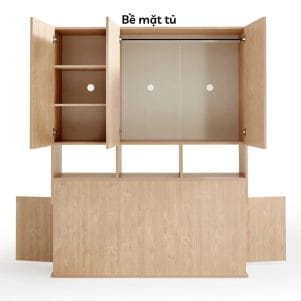 Giường ngủ gỗ nhiều ngăn liền tủ hiện đại - Tiga0093 - Ảnh 3