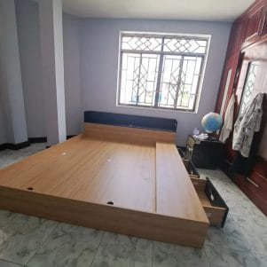 Giường ngủ kiểu Nhật có đôn ngồi 40cm 3 ngăn kéo - Tiga0084 - Ảnh 3