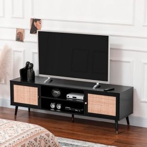 Kệ tivi console cửa mây caro thiết kế hiện đại