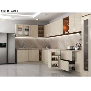 Mẫu tủ bếp chữ L hiện đại, đa năng, tối ưu không gian - Tiga decor