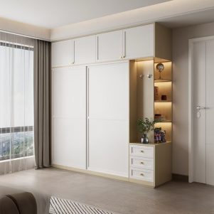 Tủ quần áo cánh trượt phong cách tân cổ điển Juna - Tiga0128