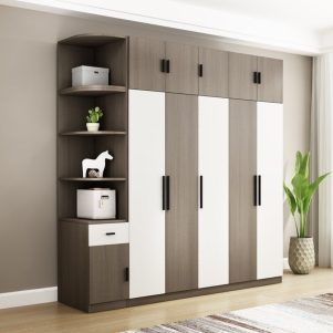 Tủ quần áo gỗ mdf phối màu hiện đại Manta - Tiga0119