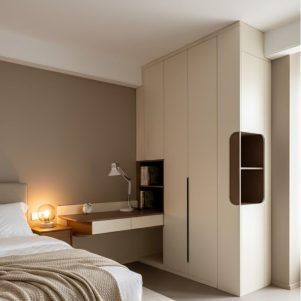 Tủ quần áo kịch trần kết hợp bàn làm việc Picky- Tiga0123