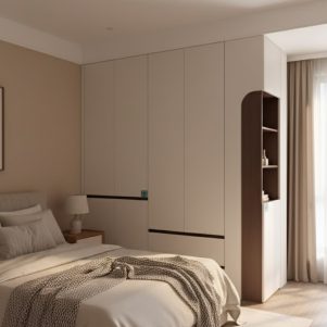 Tủ quần áo kịch trần phối màu hiện đại Monaca - Tiga0122