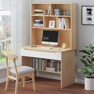 Bàn Học Kèm Giá Sách 2 Ngăn Kéo Donala – Tiga0176