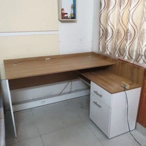 Bàn Làm Việc Chữ L Hiện Đại Kèm Tủ Kepwa– Tiga0184 - Ảnh 4