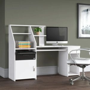 Bàn Làm Việc Hiện Đại Tích Hợp Ngăn Bàn Phím & Hộc Tủ Fapida– Tiga0186 - Ảnh 3