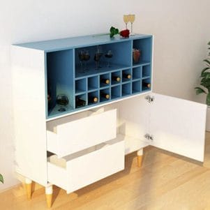 Tủ gỗ để rượu có chân Madora 120cm – TIGA0207 - Ảnh 4