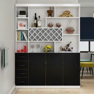 Tủ Rượu Gỗ Kết Hợp Vách Ngăn Cogoda – Tiga0206