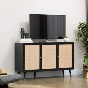 Tủ Tivi Gỗ Cánh Mây Tự Nhiên Đa Năng Julida – Tiga0171
