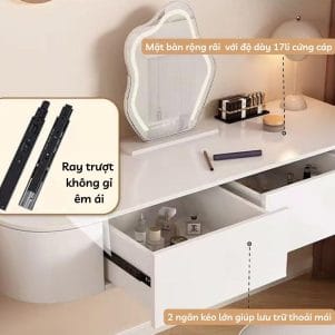 Bàn Trang Điểm Treo Tường Bo Góc Hiện Đại Rychala – Tiga0221 - Ảnh 4