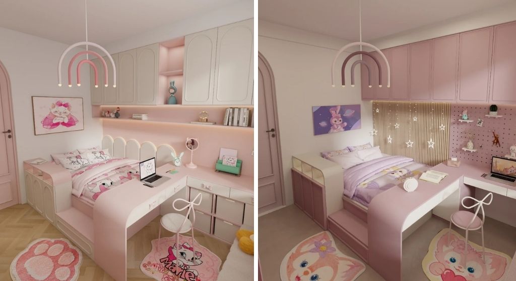 phòng ngủ bé gái