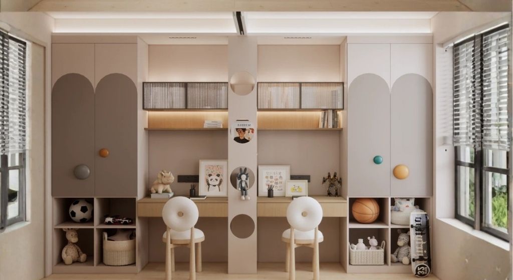 phòng ngủ đôi cho bé