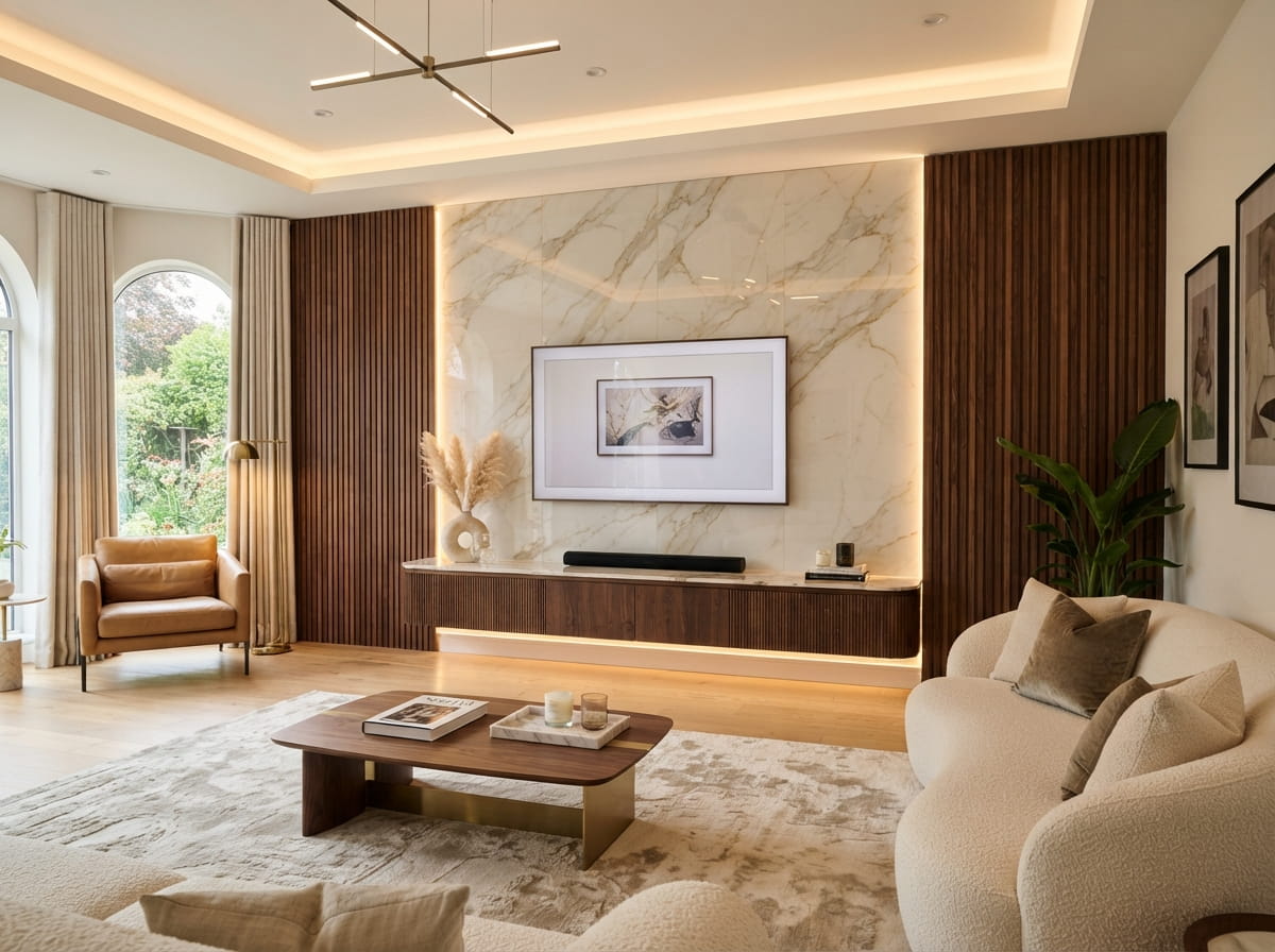ốp vách phòng khách