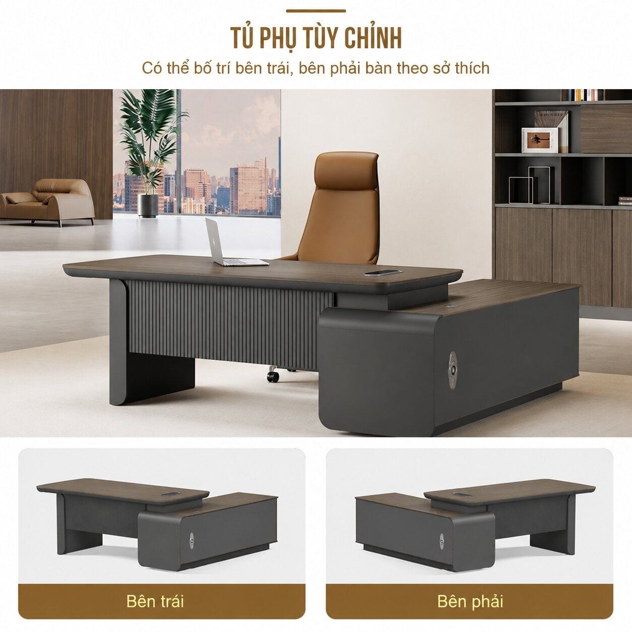 Bàn Giám Đốc Cao Cấp Kamtachi - Tiga0234 - Ảnh 7