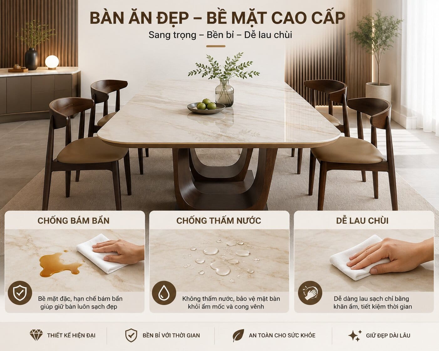 cách chọn bàn ăn chất lượng