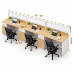 Cụm Bàn Làm Việc 3 Người Jonida - Tiga0269 - Ảnh 10