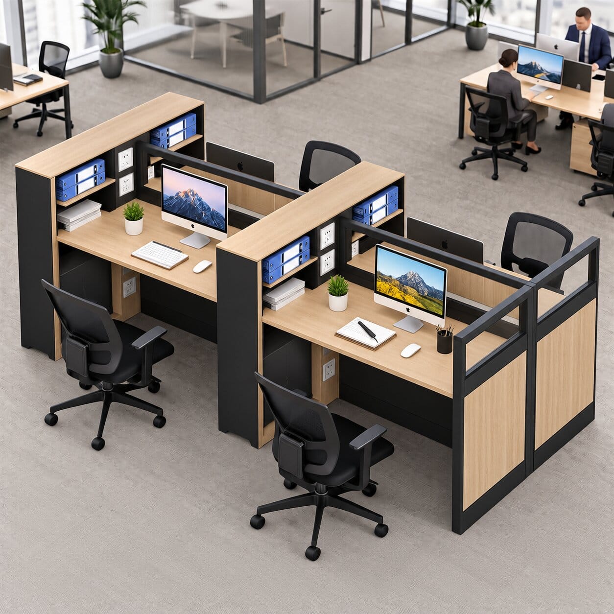 Cụm Bàn Làm Việc 4 Người Natoma - Tiga0271 - Ảnh 2