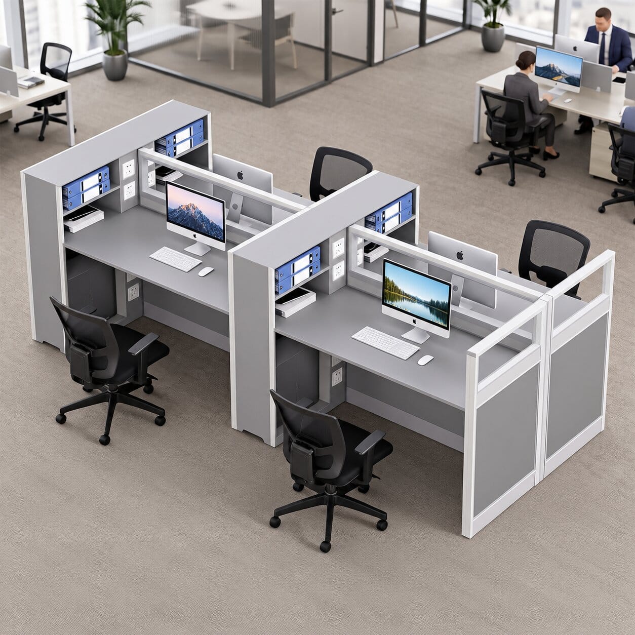 Cụm Bàn Làm Việc 4 Người Natoma - Tiga0271 - Ảnh 3