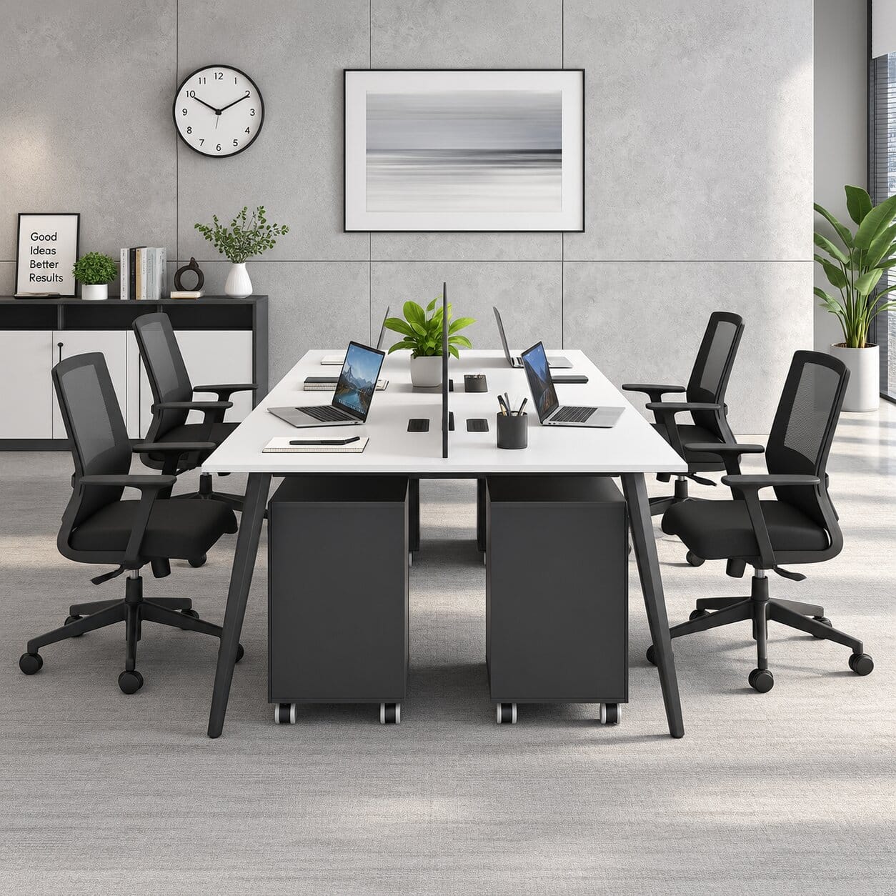 Cụm Bàn Làm Việc 4 Người Ritana - Tiga0273 - Ảnh 3