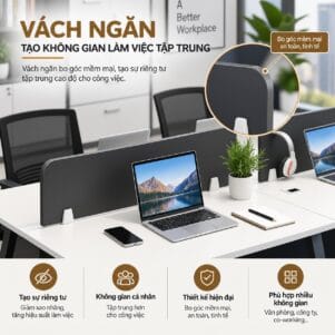 Cụm Bàn Làm Việc 4 Người Ritana - Tiga0273 - Ảnh 11