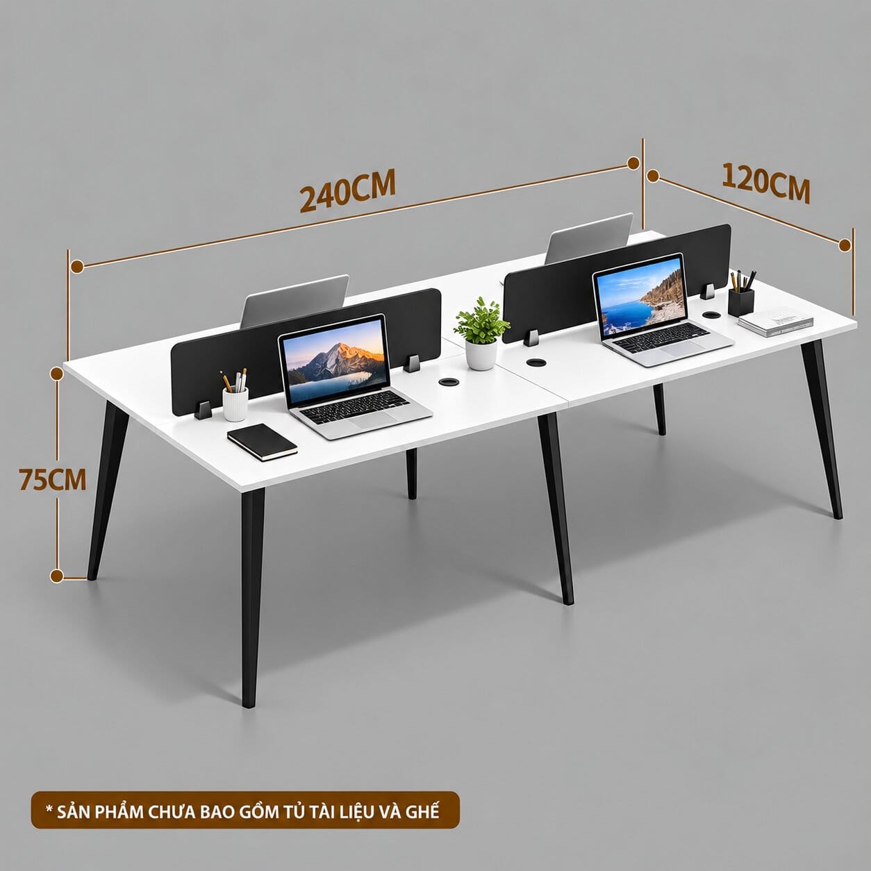 Cụm Bàn Làm Việc 4 Người Wanabi - Tiga0274 - Ảnh 8