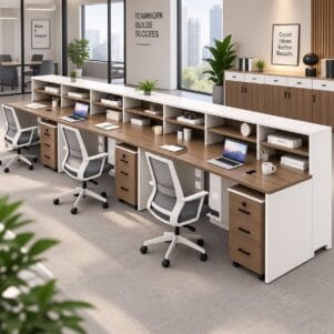 Cụm Bàn Làm Việc 4 Người Wanabi - Tiga0274