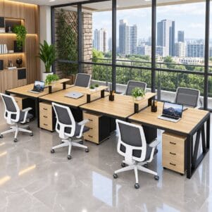 Alternative view of Cụm Bàn Làm Việc 8 Người Finato - Tiga0279