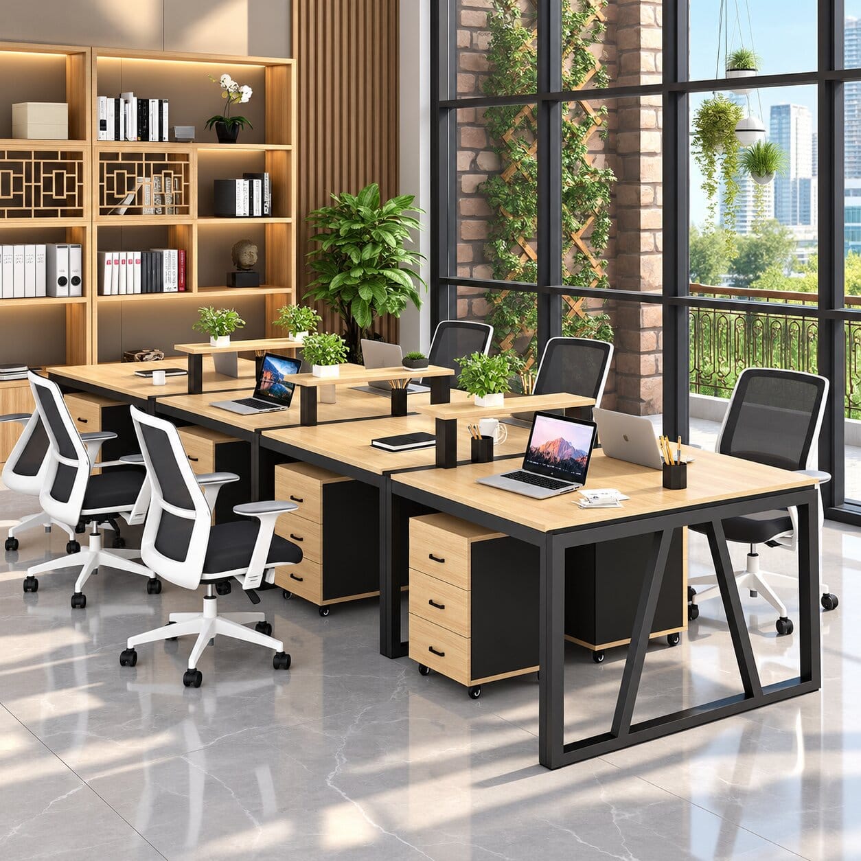 Cụm Bàn Làm Việc 8 Người Finato - Tiga0279 - Ảnh 6