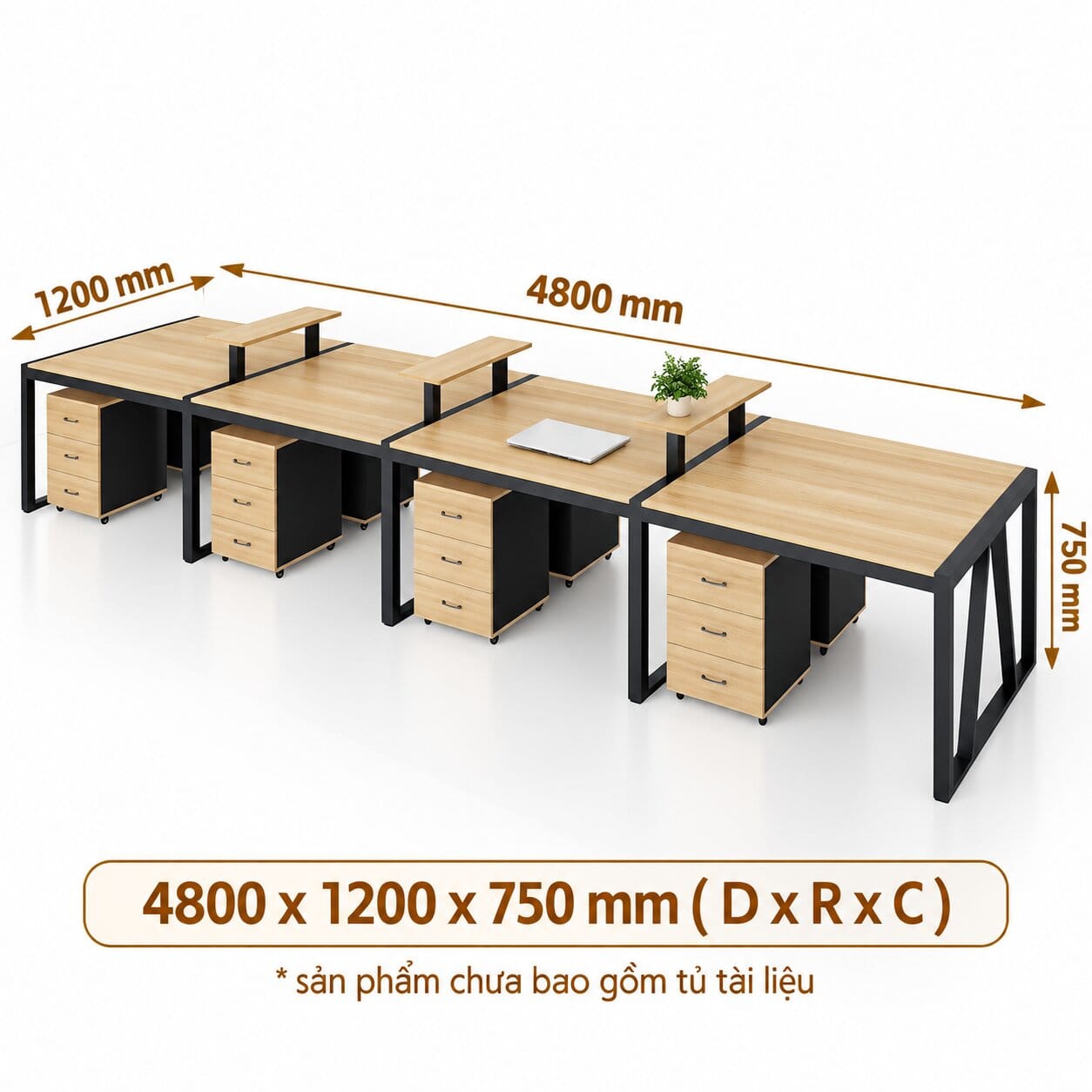 bàn làm việc chân sắt