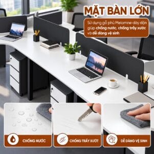 Cụm Bàn Làm Việc 8 Người Tikani - Tiga0278 - Ảnh 3
