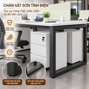 Cụm Bàn Làm Việc 8 Người Tipano - Tiga0277 - Ảnh 9