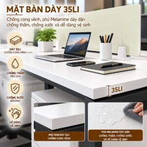 Cụm Bàn Làm Việc 8 Người Tipano - Tiga0277 - Ảnh 8