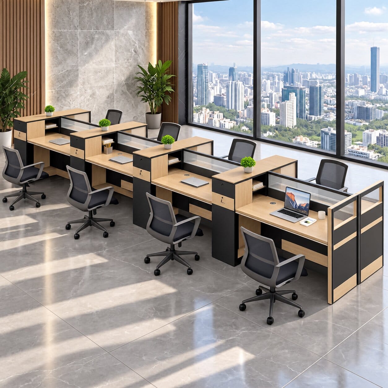Cụm Bàn Làm Việc 8 Người Tukida - Tiga0280 - Ảnh 2